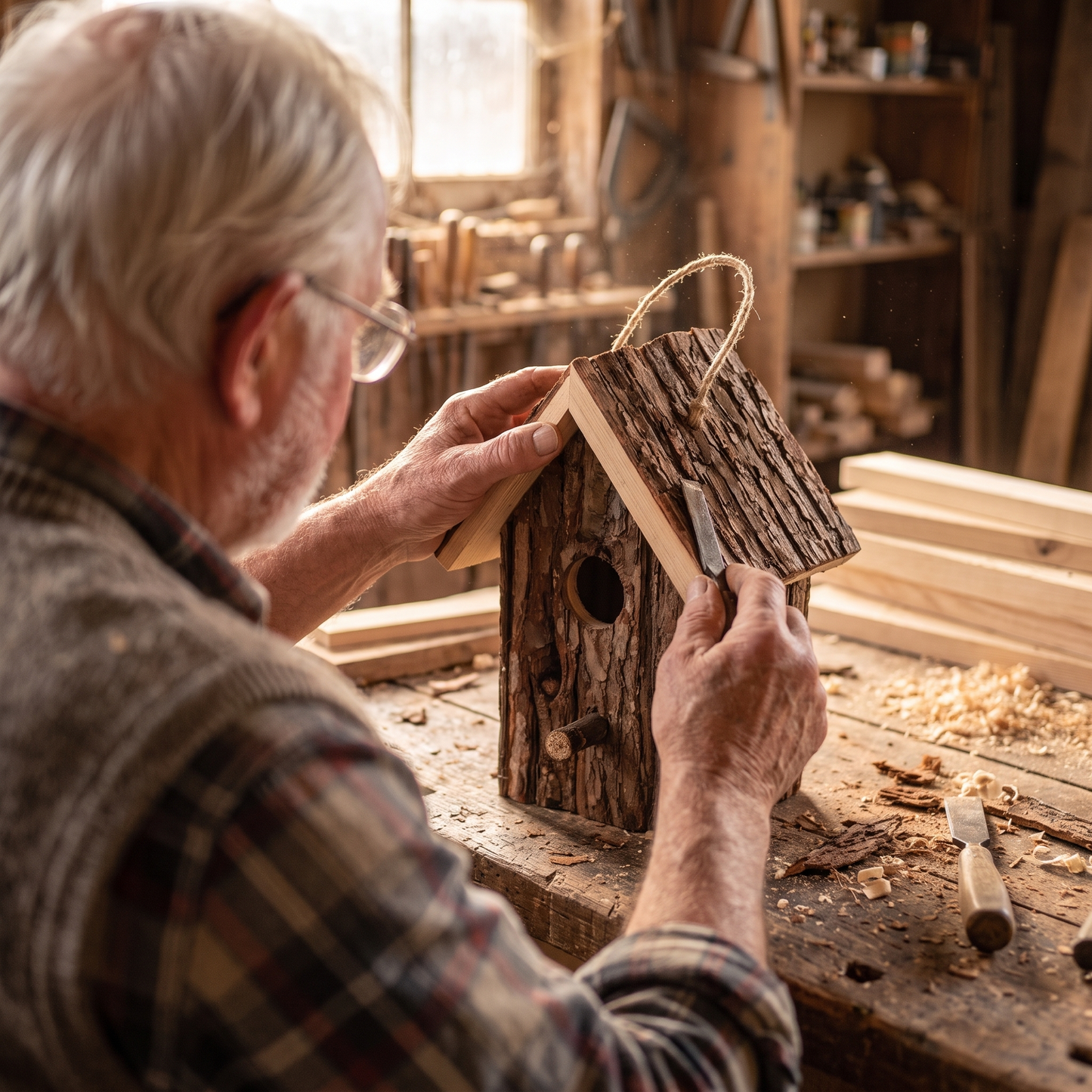 Ray's Handmade Tree Bark Bird House