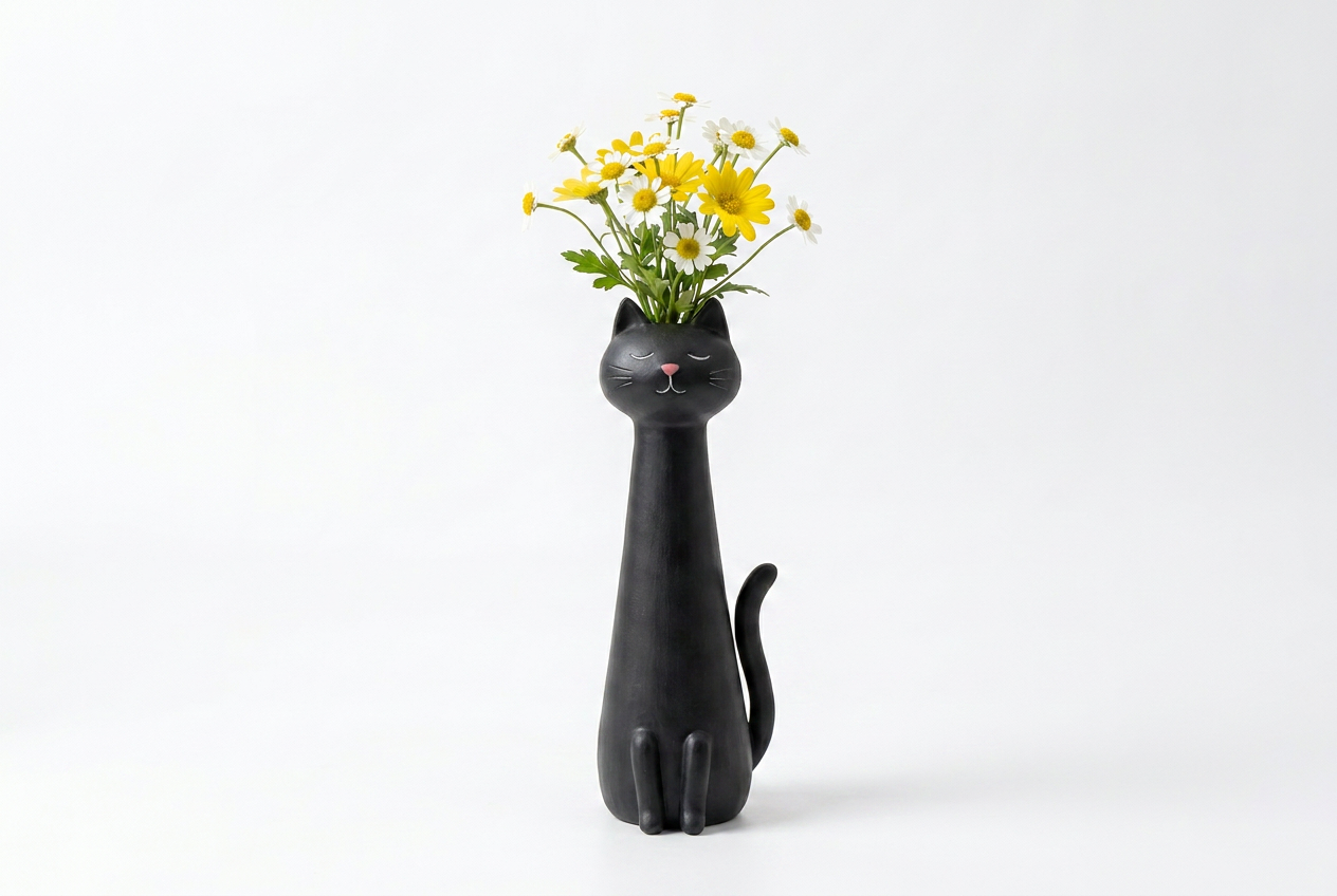 Margaret's Handmade Cat Vase