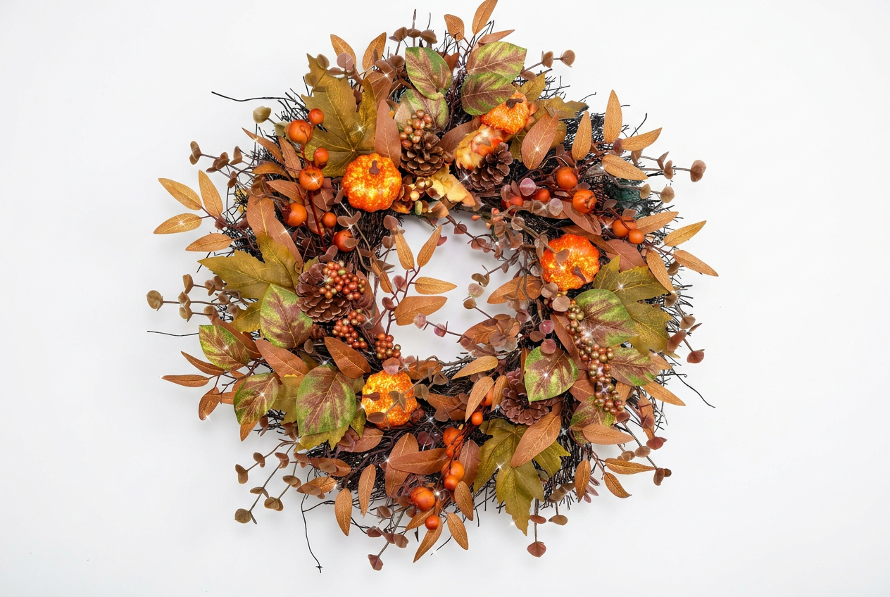 Homemade Harvest Autumn Wreath