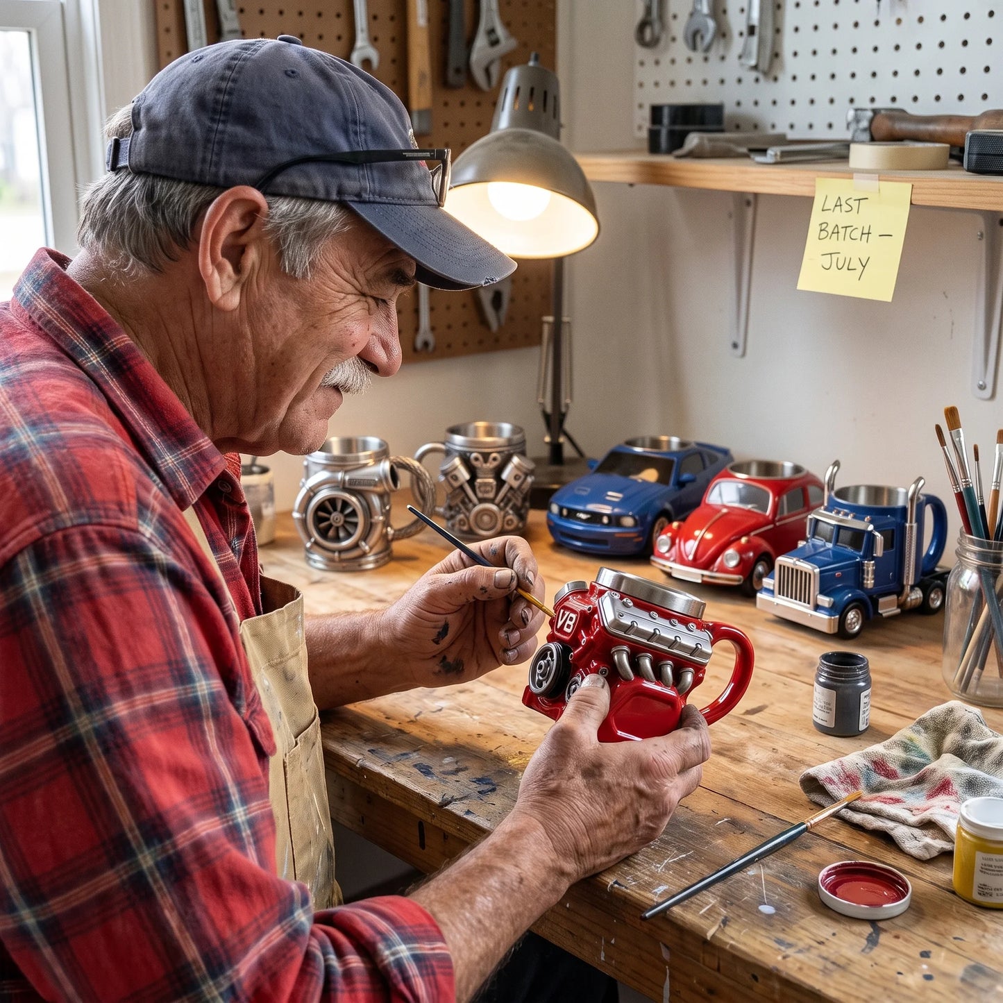 Hank's Handpainted Car Mugs