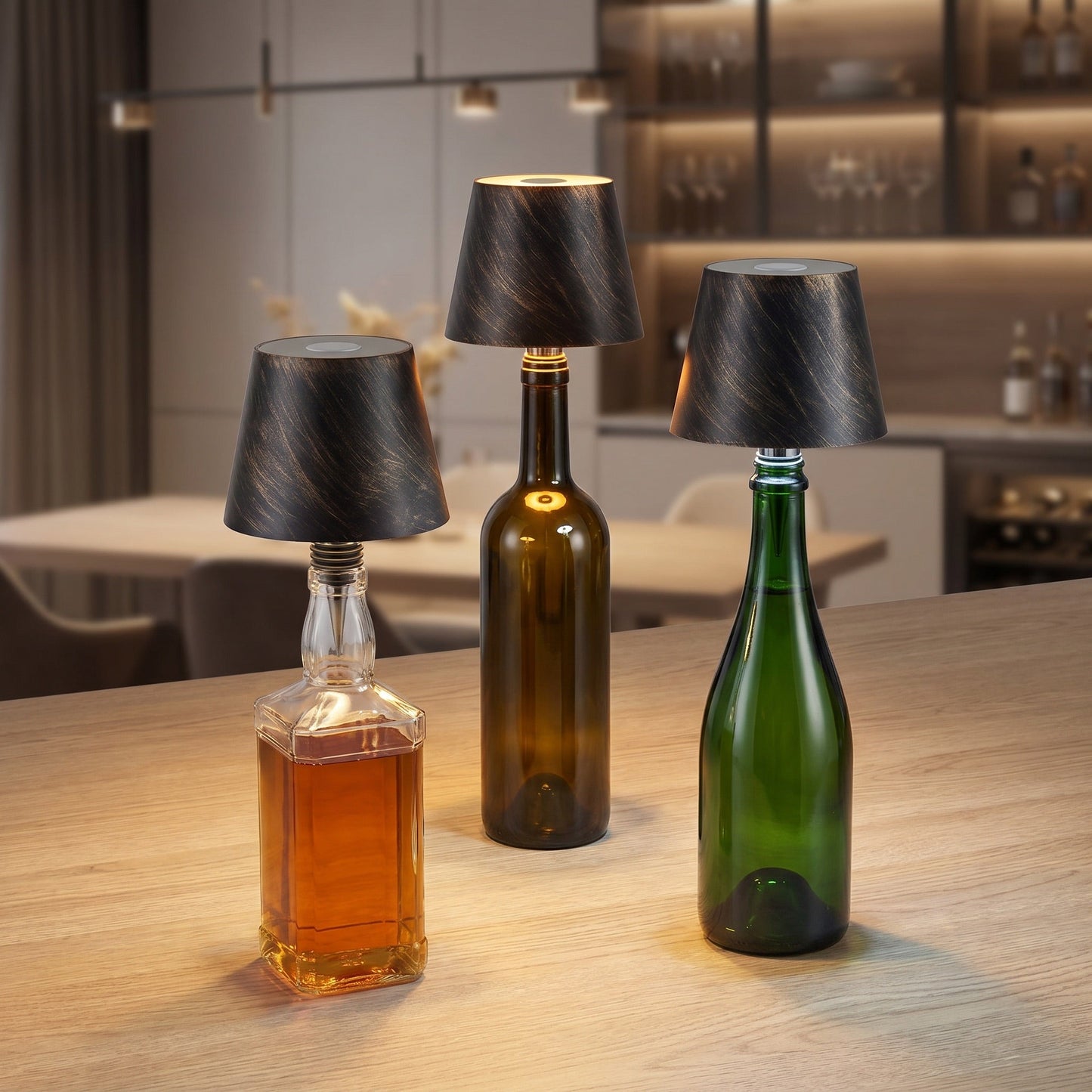 Ray's handcrafted bottle lamp