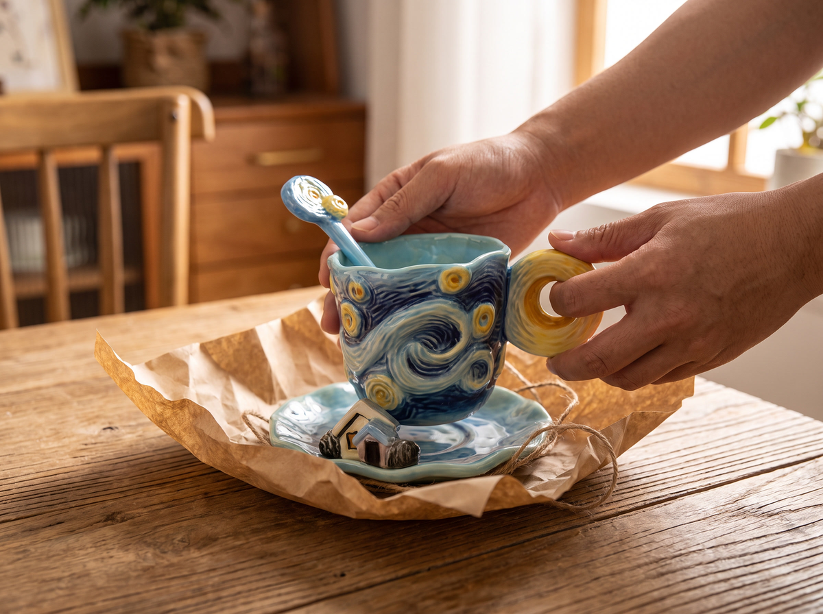 Janet's Handmade "Starry Night" Mugs
