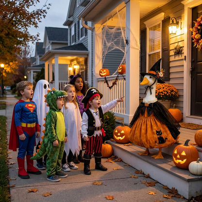 Porch Goose With Costumes
