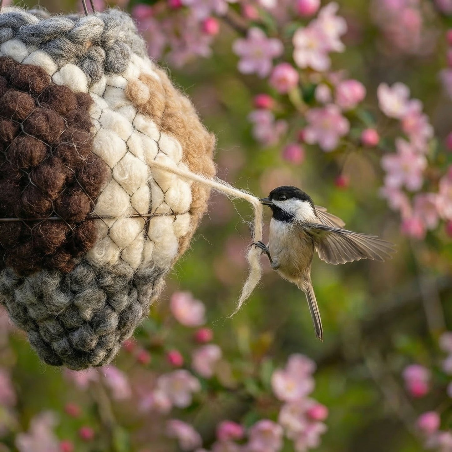 June's Nesting Heart — Alpaca Wool for Birds