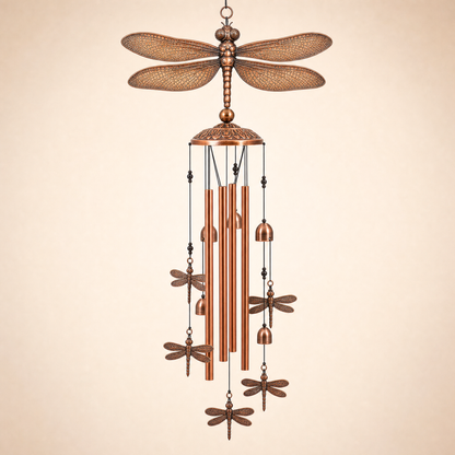 Nell's bronze dragonfly wind chime — hand-tuned, Outer Banks NC