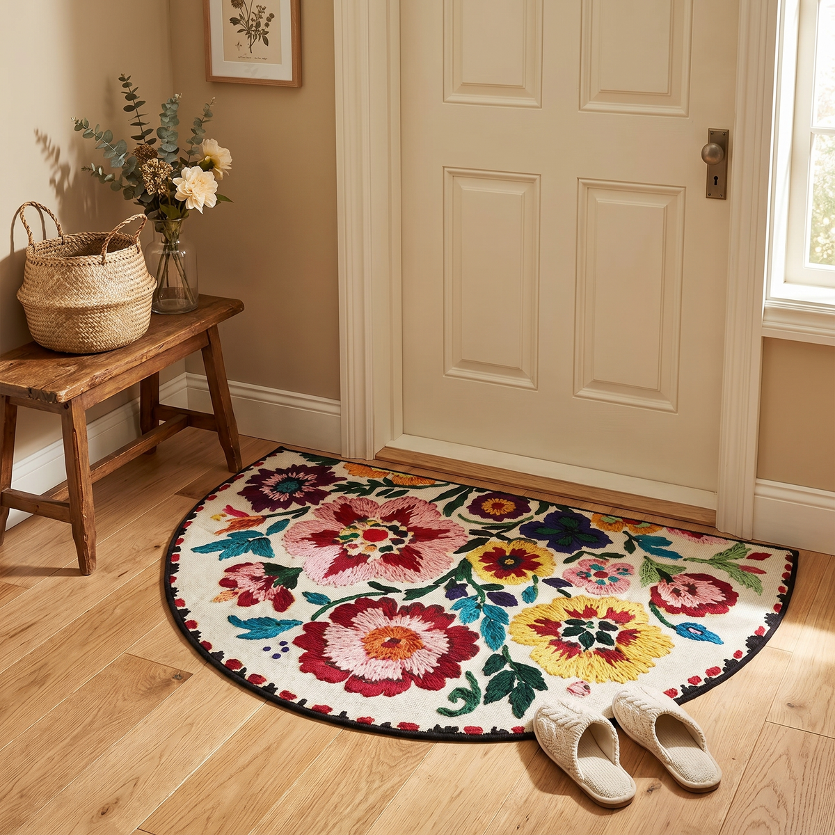 Della's Handmade Flower Rug