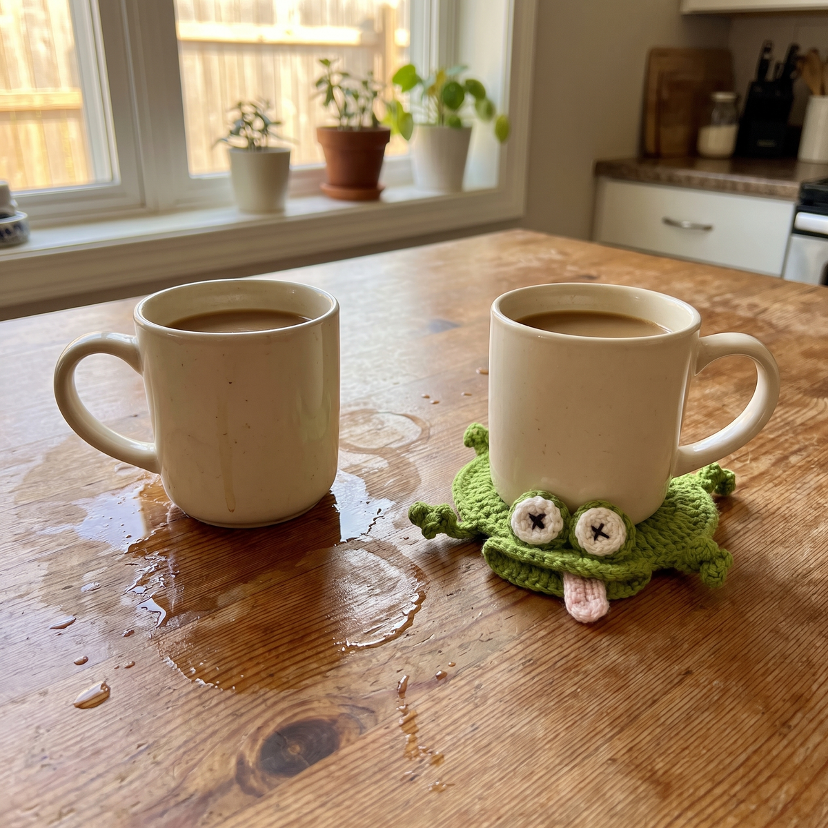 Lorraine's Hand-Crocheted Critter Coasters (Set of 4)