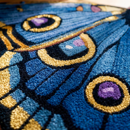 Butterfly rug pile detail