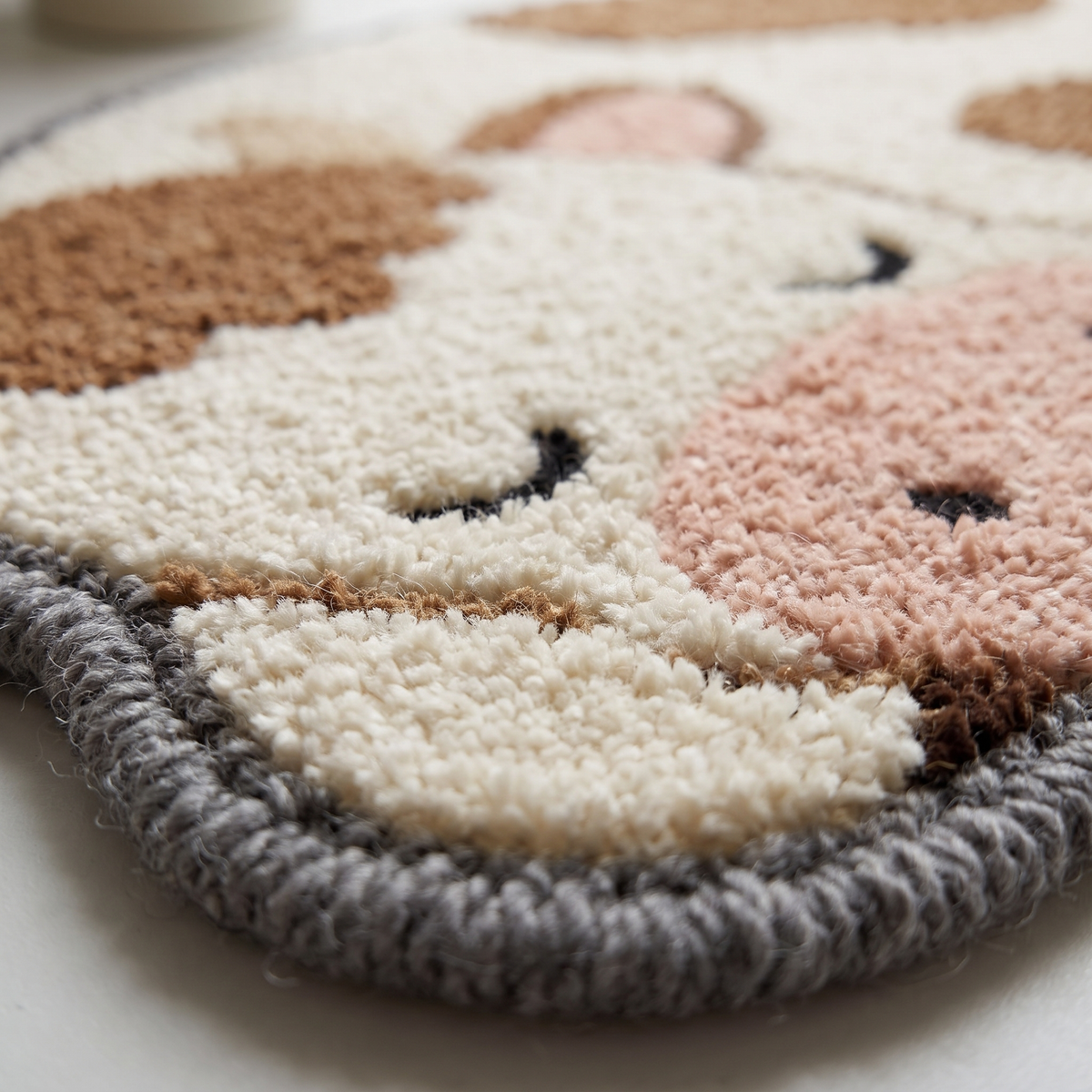 Cow rug pile detail