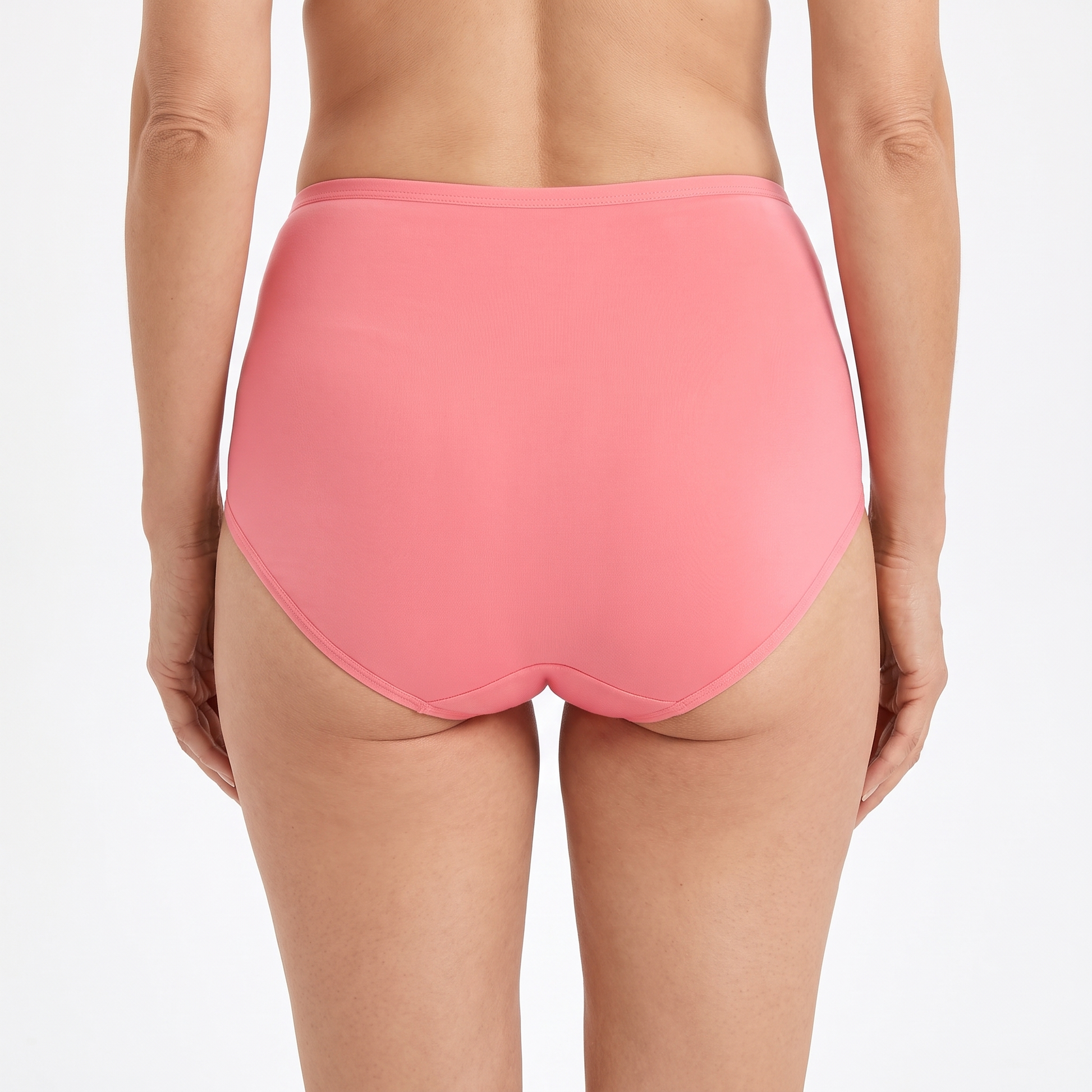 SilkGuard high-waist leak-proof underwear worn, back view
