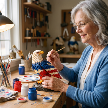 Brenda's Handpainted Patriotic Eagle