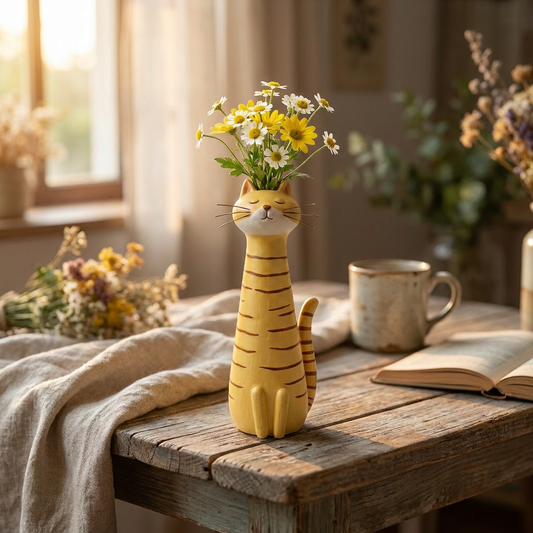Margaret's Handmade Cat Vase
