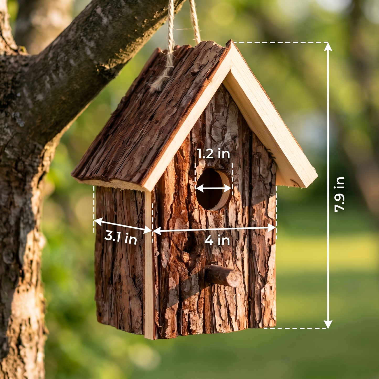 Ray's Handmade Tree Bark Bird House