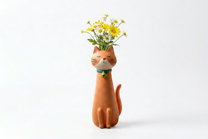 Margaret's Handmade Cat Vase