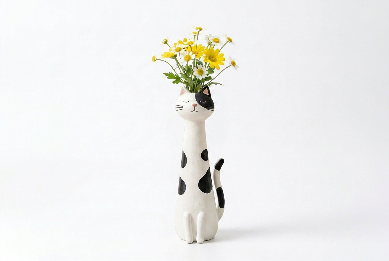 Margaret's Handmade Cat Vase