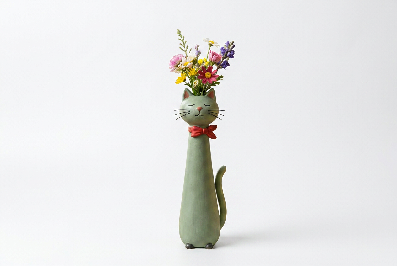 Margaret's Handmade Cat Vase