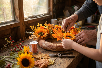 Homemade Harvest Autumn Wreath