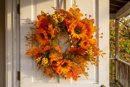 Homemade Harvest Autumn Wreath