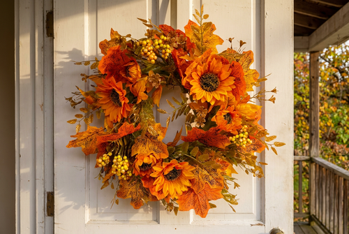 Homemade Harvest Autumn Wreath