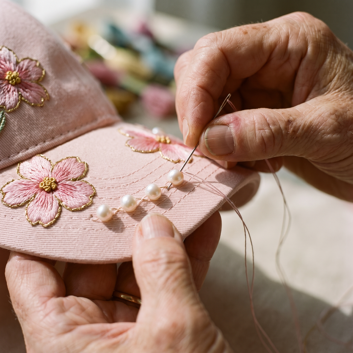 Della's Hand-Embroidered Hats
